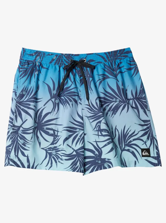 Quiksilver Everyday Mix Volley 17034 Elastic Waist Shorts Blue Fog Mens Elastic Waist