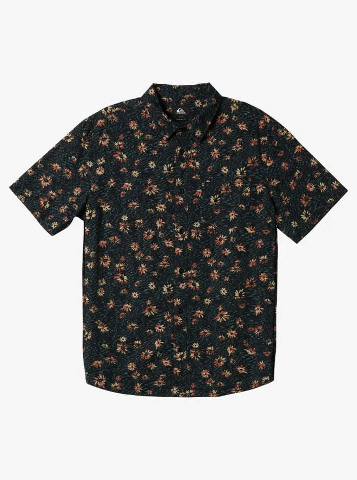 Quiksilver Future Hippie Short Sleeve Woven Shirt Black Future Hippy Mens Shirts and Polos