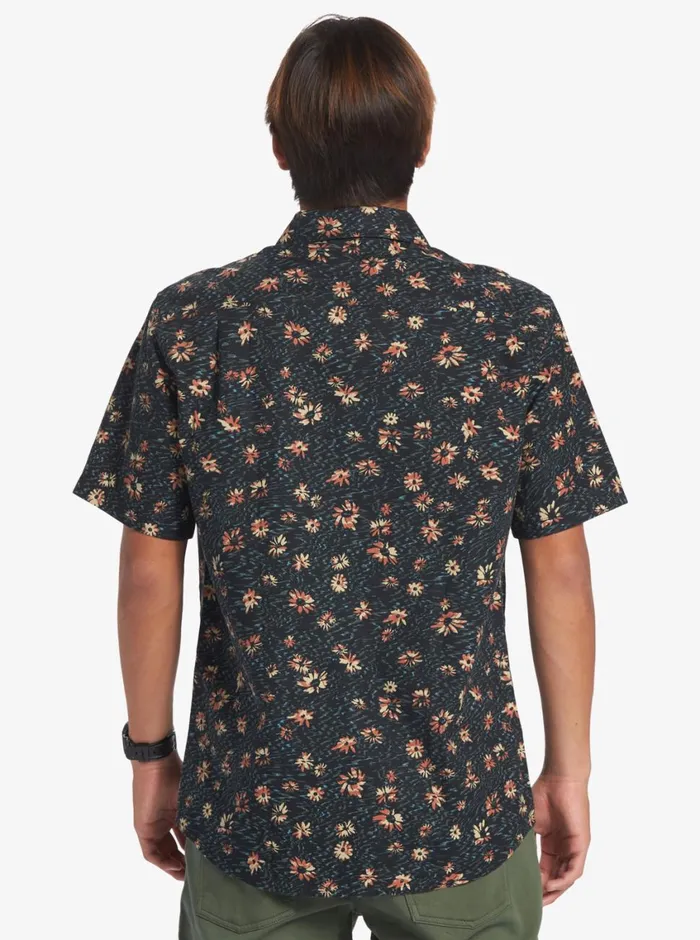 Quiksilver Future Hippie Short Sleeve Woven Shirt Black Future Hippy Mens Shirts and Polos Quiksilver Future Hippie Short Sleeve Woven Shirt Black Future Hippy Mens Shirts and Polos