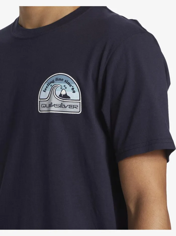Quiksilver In The Groove TShirt Navy Blazer Mens Tees Quiksilver In The Groove TShirt Navy Blazer Mens Tees