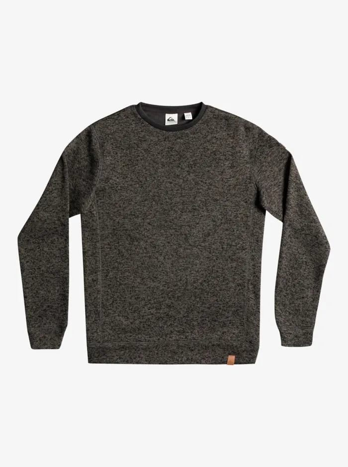 Quiksilver Keller Crewneck Sweatshirt Dark Grey Heather Mens Sweatshirts and Hoodies