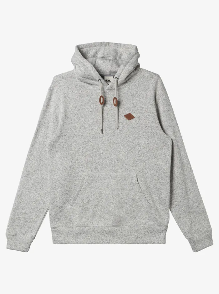 Quiksilver Keller Hoodie Pullover Sweatshirt Light Grey Heather Mens Sweatshirts and Hoodies