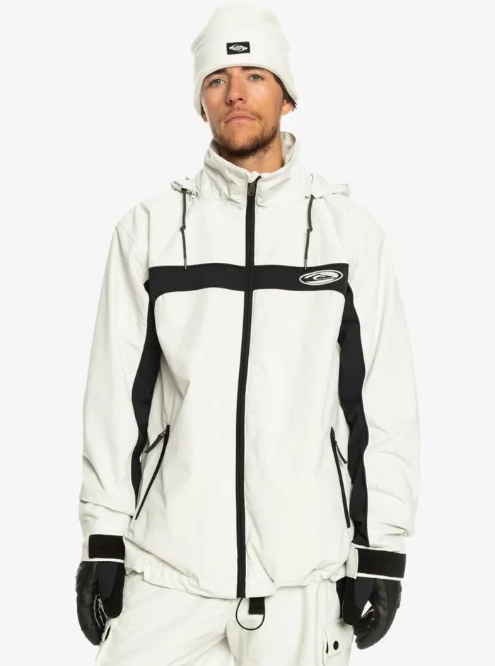 Quiksilver Live Wire Technical Snow Jacket Nimbus Cloud Mens Snow Jackets