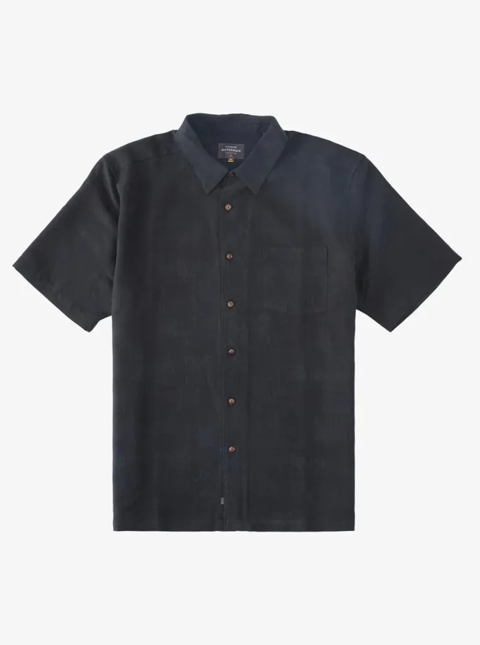 Quiksilver Manele Bay Short Sleeve Shirt Black MensWaterman Shirts and Polos