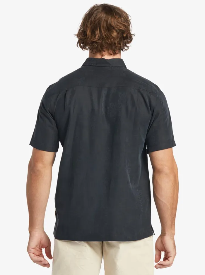 Quiksilver Manele Bay Short Sleeve Shirt Black MensWaterman Shirts and Polos Quiksilver Manele Bay Short Sleeve Shirt Black MensWaterman Shirts and Polos