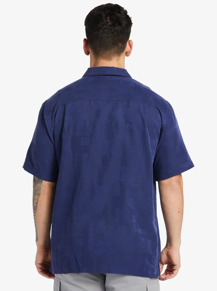 Quiksilver Manele Bay Short Sleeve Shirt Medieval Blue MensWaterman Shirts and Polos Quiksilver Manele Bay Short Sleeve Shirt Medieval Blue MensWaterman Shirts and Polos