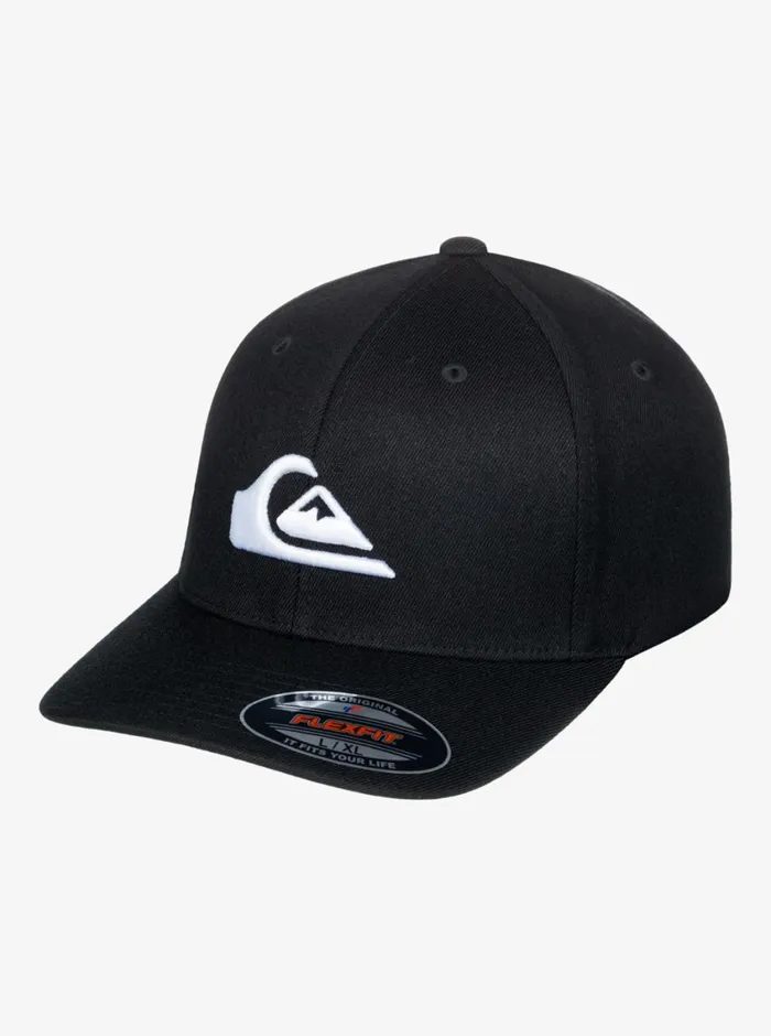 Quiksilver Mountain And Wave Flexfit Hat Blackwhite Mens Hats