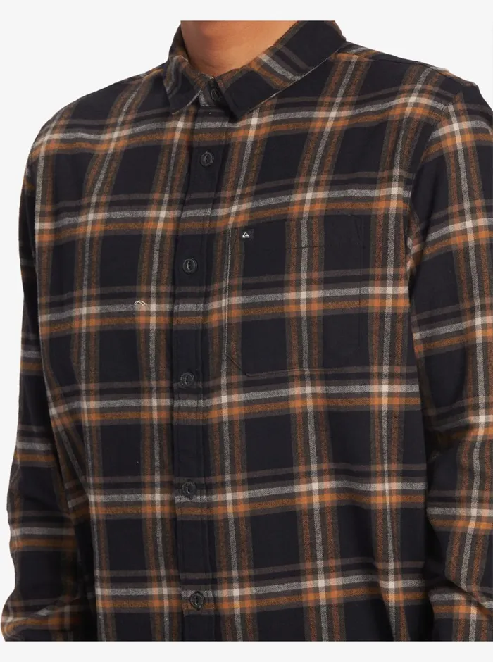 Quiksilver Sanders Long Sleeve Top Black Sanders Flannel Mens Shirts and Polos Quiksilver Sanders Long Sleeve Top Black Sanders Flannel Mens Shirts and Polos