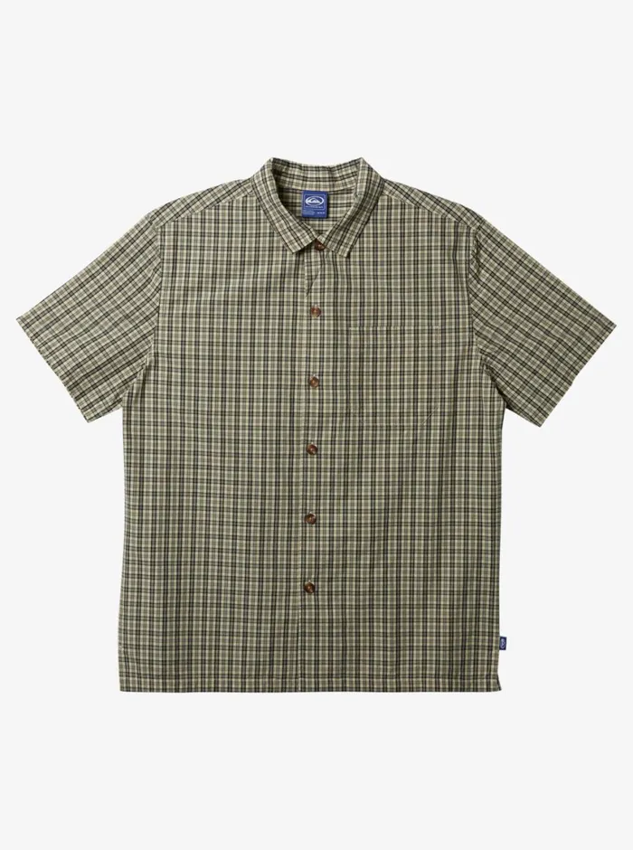 Quiksilver Saturn Casual Short Sleeve Woven Shirt Khaki Mercury Ss Mens Shirts and Polos