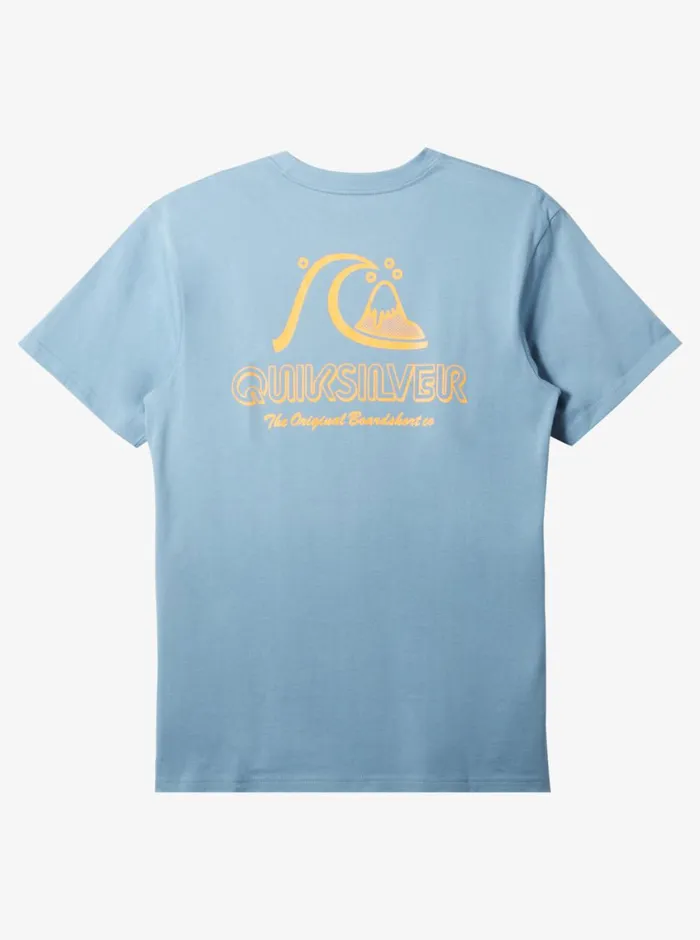 Quiksilver The Original Boardshort TShirt Blue Shadow Mens Tees Quiksilver The Original Boardshort TShirt Blue Shadow Mens Tees