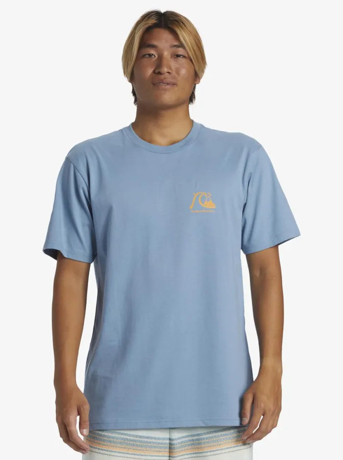 Quiksilver The Original Boardshort TShirt Blue Shadow Mens Tees Quiksilver The Original Boardshort TShirt Blue Shadow Mens Tees