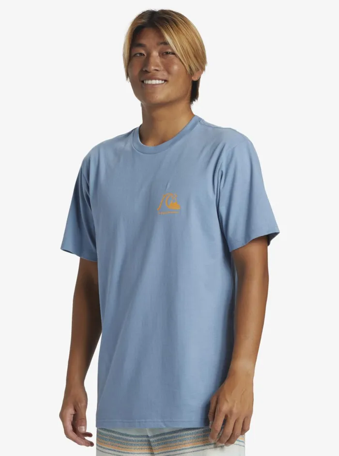 Quiksilver The Original Boardshort TShirt Blue Shadow Mens Tees Quiksilver The Original Boardshort TShirt Blue Shadow Mens Tees