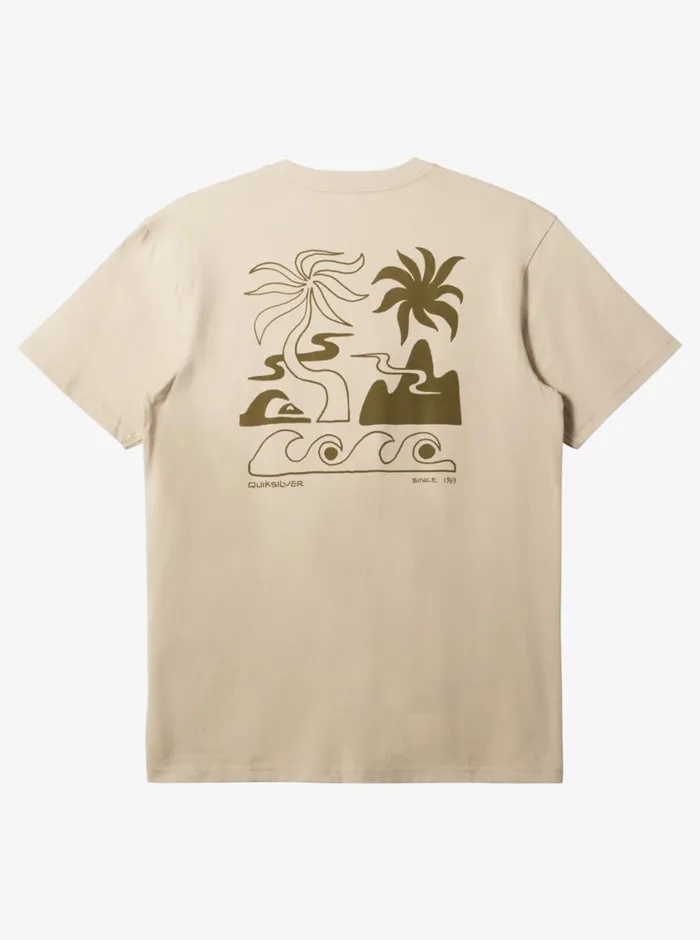 Quiksilver Tropical Breeze TShirt Plaza Taupe Mens Tees Quiksilver Tropical Breeze TShirt Plaza Taupe Mens Tees