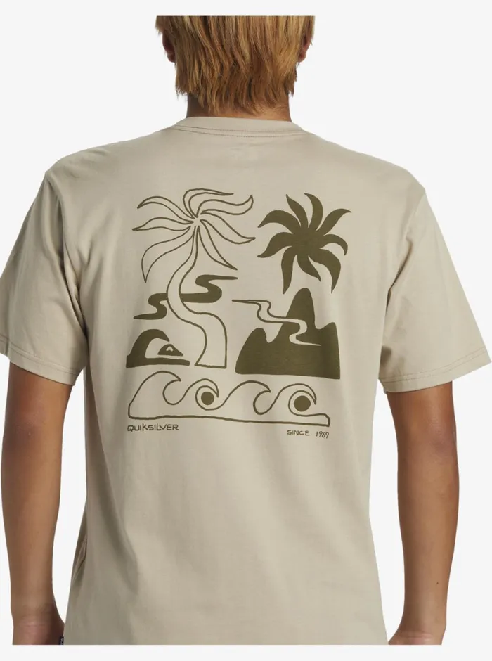 Quiksilver Tropical Breeze TShirt Plaza Taupe Mens Tees Quiksilver Tropical Breeze TShirt Plaza Taupe Mens Tees