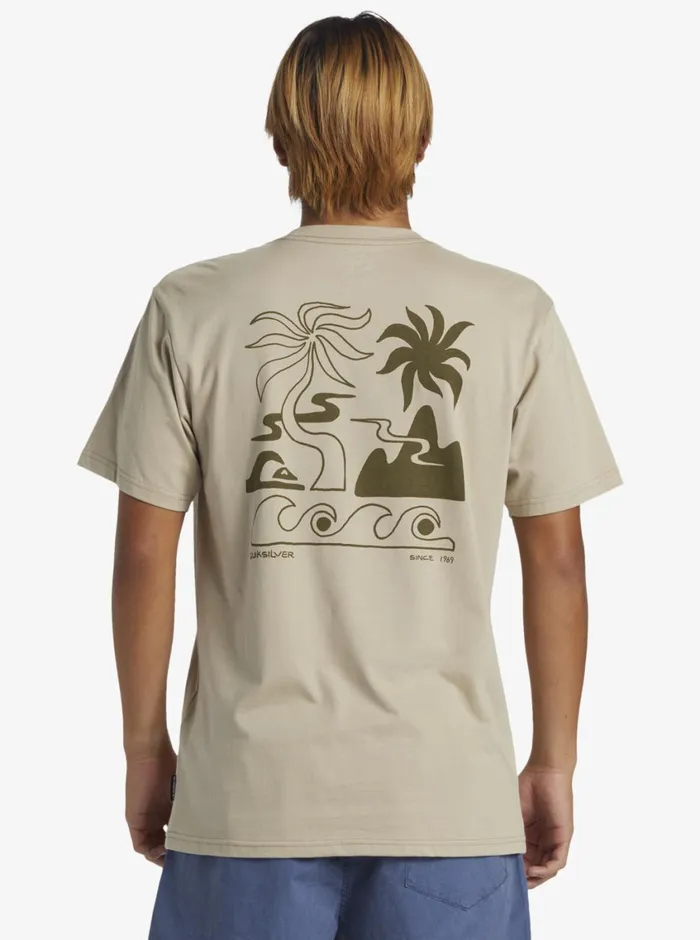 Quiksilver Tropical Breeze TShirt Plaza Taupe Mens Tees Quiksilver Tropical Breeze TShirt Plaza Taupe Mens Tees