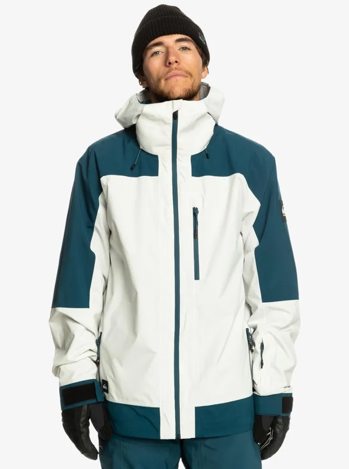 Quiksilver Ultralight 20K Technical Snow Jacket Nimbus Cloud Mens Snow Jackets