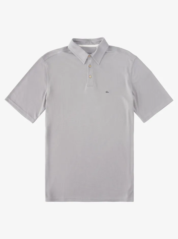 Quiksilver Waterpolo Short Sleeve Polo Shirt Sharkskin MensWaterman Shirts and Polos