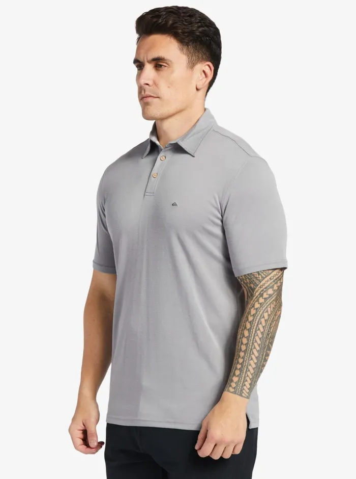 Quiksilver Waterpolo Short Sleeve Polo Shirt Sharkskin MensWaterman Shirts and Polos Quiksilver Waterpolo Short Sleeve Polo Shirt Sharkskin MensWaterman Shirts and Polos