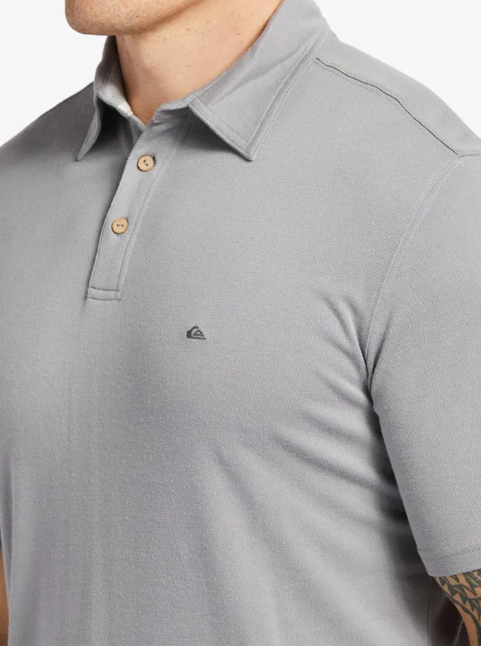 Quiksilver Waterpolo Short Sleeve Polo Shirt Sharkskin MensWaterman Shirts and Polos Quiksilver Waterpolo Short Sleeve Polo Shirt Sharkskin MensWaterman Shirts and Polos