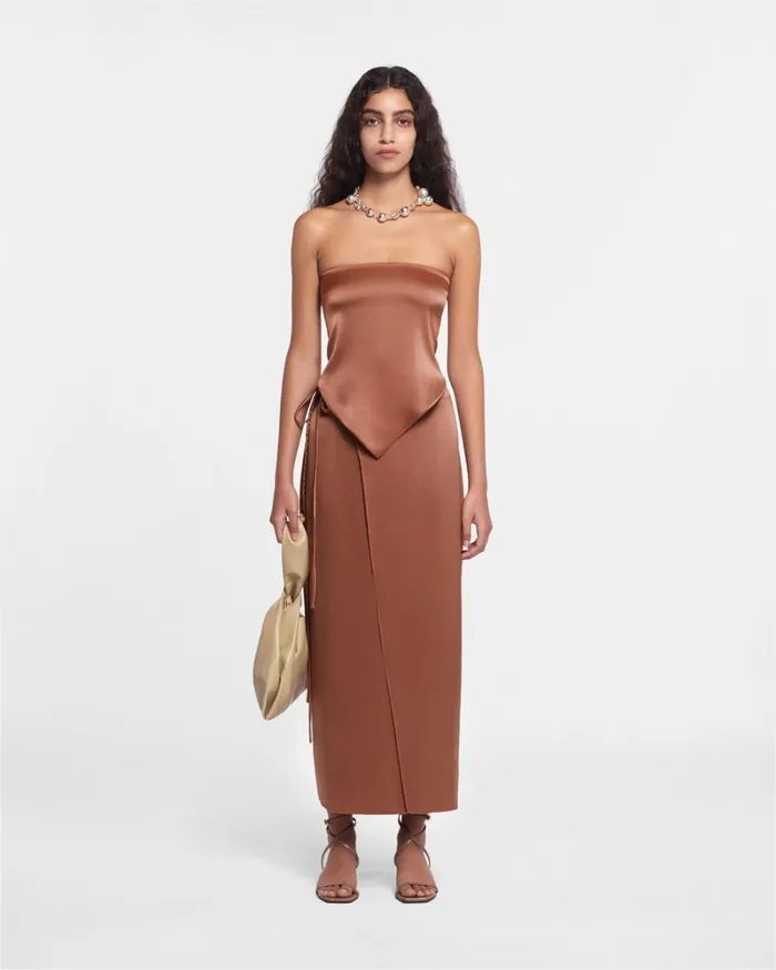 Racha Brown Terra Women Nanushka Skirts