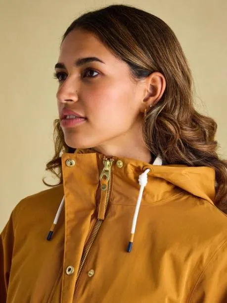 Raincoats Women Joules Dark Yellow Waterproof Raincoat With Hood