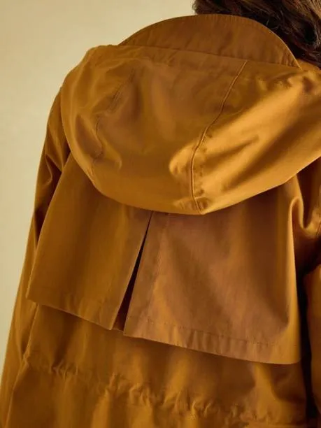 Raincoats Women Joules Dark Yellow Waterproof Raincoat With Hood