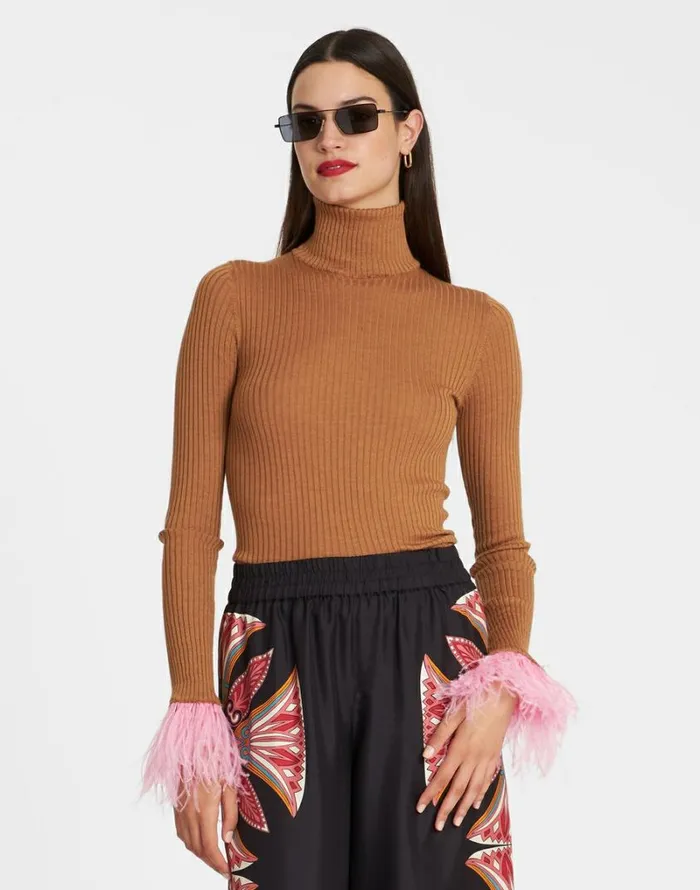 Ready To Wear Knitwear La Double J High Kick Top Camel