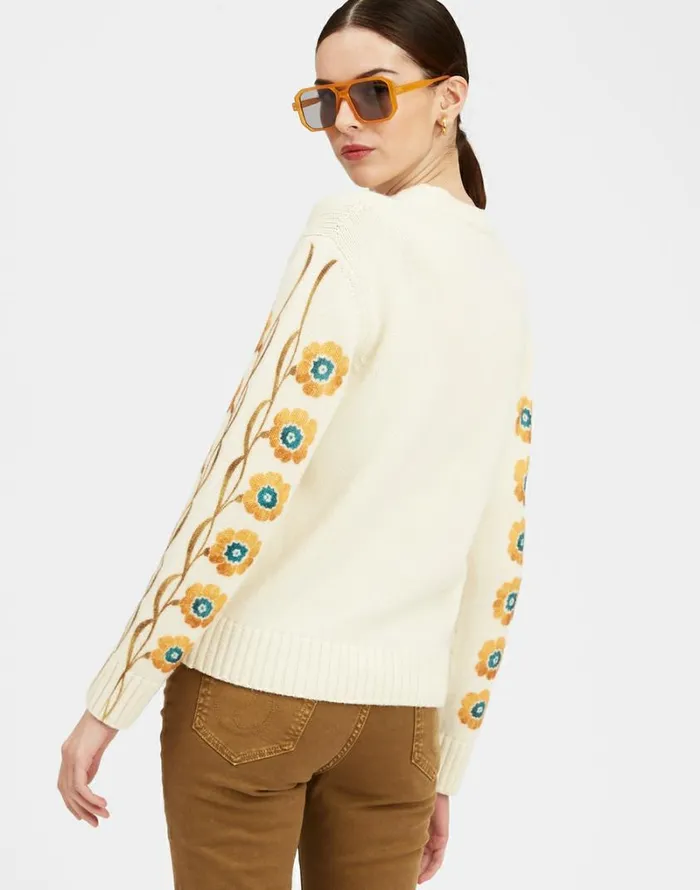 Ready To Wear Knitwear La Double J VNeck Boy Sweater Daisychain Place Off White Ready To Wear Knitwear La Double J VNeck Boy Sweater Daisychain Place Off White