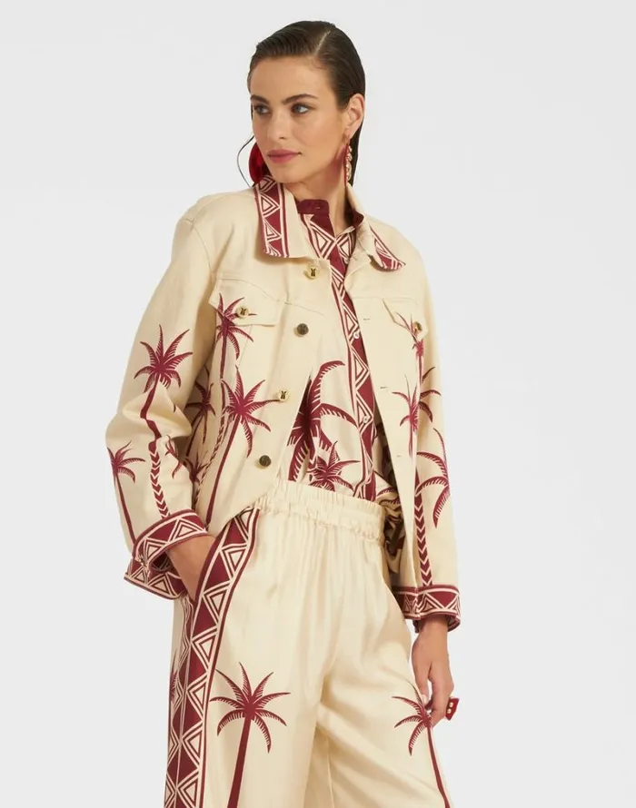 Ready To Wear Outerwear La Double J JJ Jean Jacket Date Palms Place Ivory Ready To Wear Outerwear La Double J JJ Jean Jacket Date Palms Place Ivory