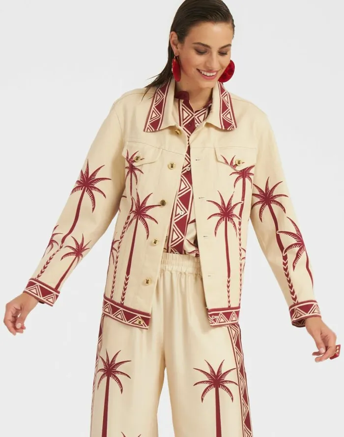 Ready To Wear Outerwear La Double J JJ Jean Jacket Date Palms Place Ivory Ready To Wear Outerwear La Double J JJ Jean Jacket Date Palms Place Ivory