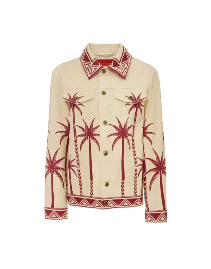 Ready To Wear Outerwear La Double J JJ Jean Jacket Date Palms Place Ivory Ready To Wear Outerwear La Double J JJ Jean Jacket Date Palms Place Ivory