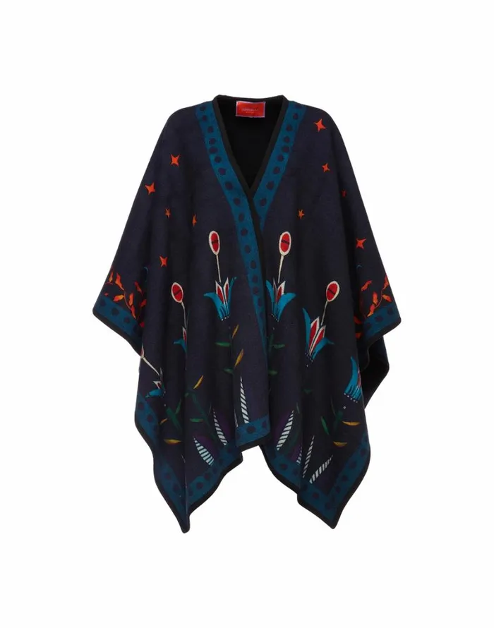 Ready To Wear Outerwear La Double J Reversible Poncho Place Isis Nero Place Ready To Wear Outerwear La Double J Reversible Poncho Place Isis Nero Place