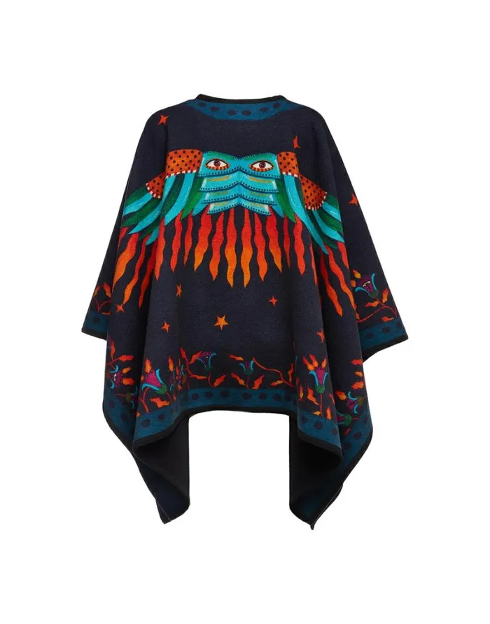 Ready To Wear Outerwear La Double J Reversible Poncho Place Isis Nero Place Ready To Wear Outerwear La Double J Reversible Poncho Place Isis Nero Place