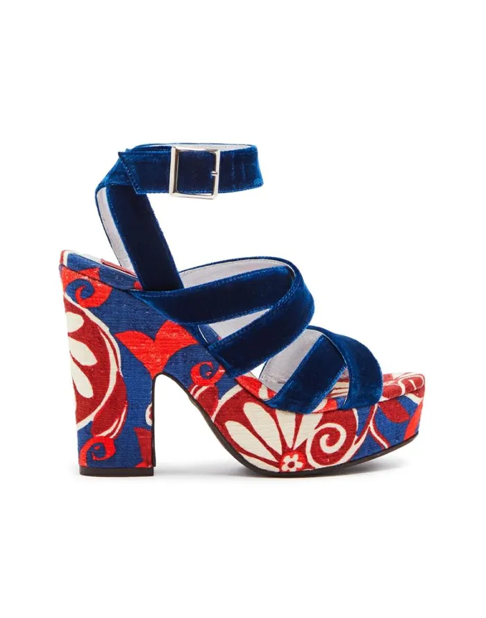Ready To Wear Shoes La Double J Medal Wedge Moonflower Navy