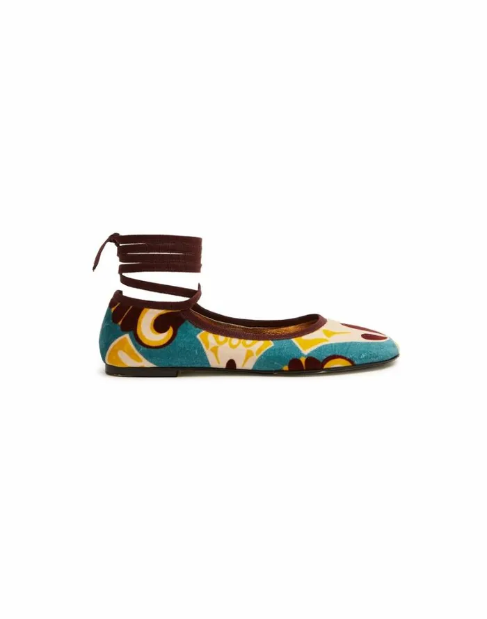 Ready To Wear Shoes La Double J Winter Ballerina Flats Dendera Light Blue