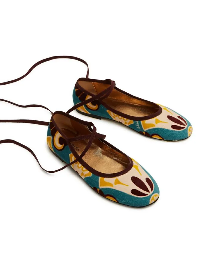 Ready To Wear Shoes La Double J Winter Ballerina Flats Dendera Light Blue Ready To Wear Shoes La Double J Winter Ballerina Flats Dendera Light Blue