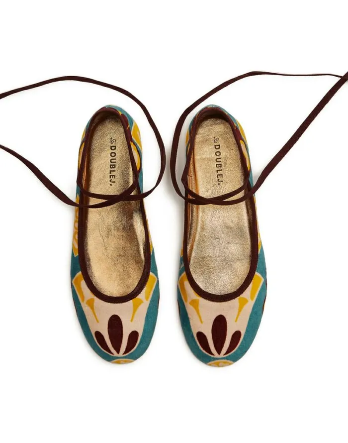 Ready To Wear Shoes La Double J Winter Ballerina Flats Dendera Light Blue Ready To Wear Shoes La Double J Winter Ballerina Flats Dendera Light Blue