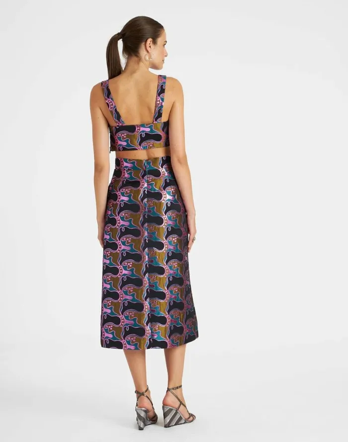 Ready To Wear Skirts La Double J Baia Skirt Spritz Blue Petrol