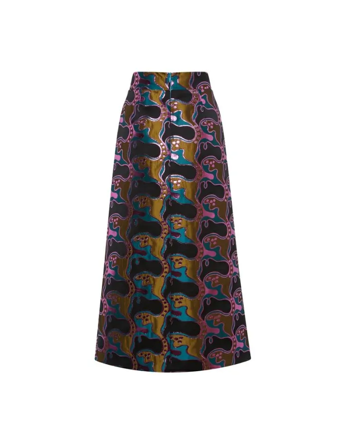 Ready To Wear Skirts La Double J Baia Skirt Spritz Blue Petrol
