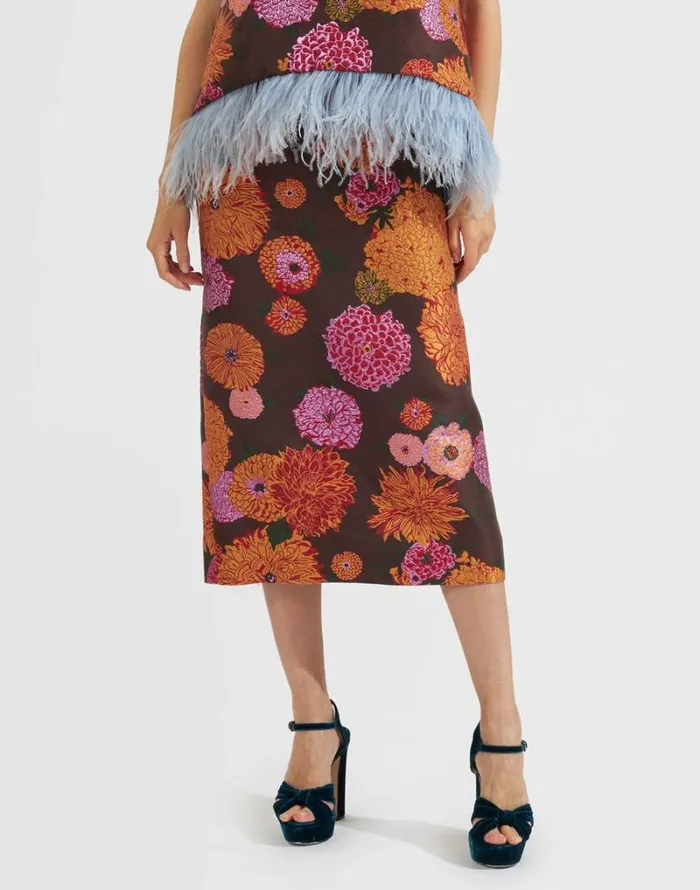 Ready To Wear Skirts La Double J Pencil Skirt Gin Chocolate