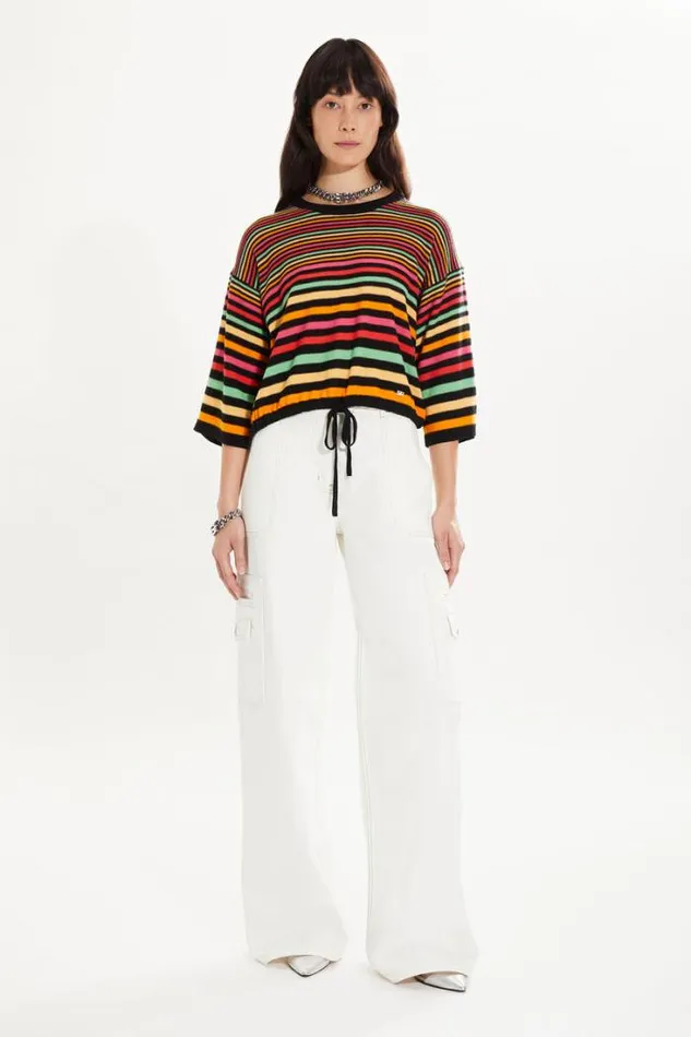 Readytowear Sweaters Sonia Rykiel Striped Shortsleeved Sweater
