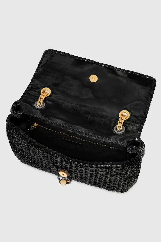 Rebecca Minkoff Crossbody Bags Edie Woven Medium Crossbody Black 8211 Handbags
