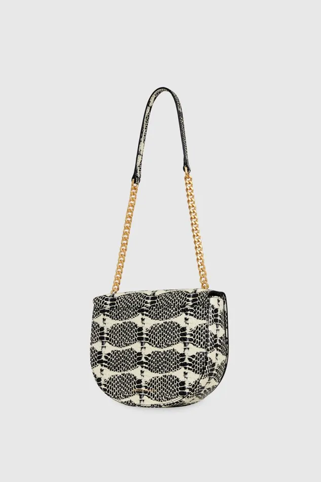 Rebecca Minkoff Crossbody Bags G Mini Saddle Blackwhite Snake 8211 Handbags