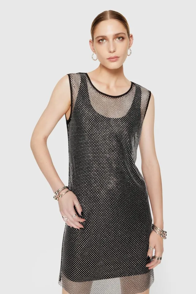 Rebecca Minkoff Dresses Lizzy Mesh Mini Dress Clear Crystal 8211 Clothing