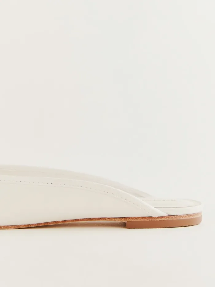 Reformation Ballet Flats Megan Flat Mule White Leather 8211 Women Reformation Ballet Flats Megan Flat Mule White Leather 8211 Women