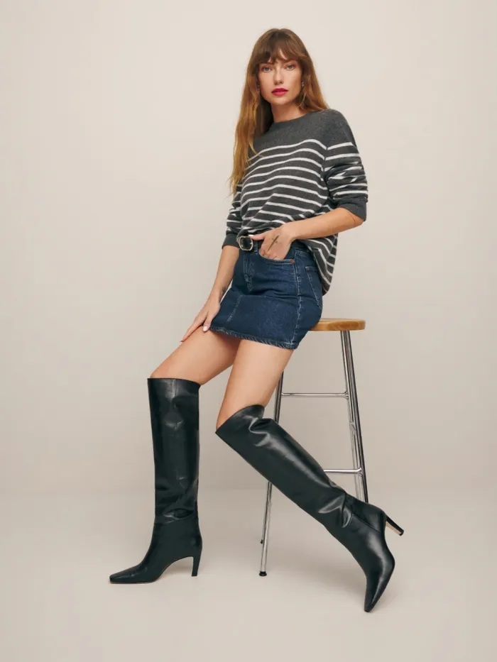 Reformation Boots Regan Knee Boot Black 8211 Women