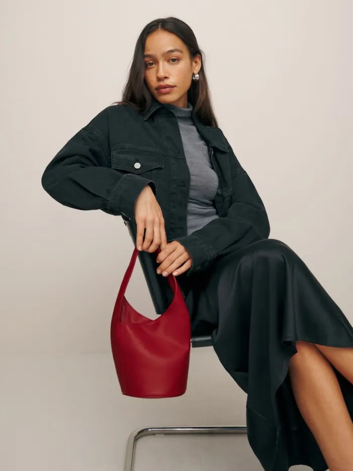 Reformation Bucket Bags Small Silvana Bucket Bag Lipstick Leather 8211 Women Reformation Bucket Bags Small Silvana Bucket Bag Lipstick Leather 8211 Women