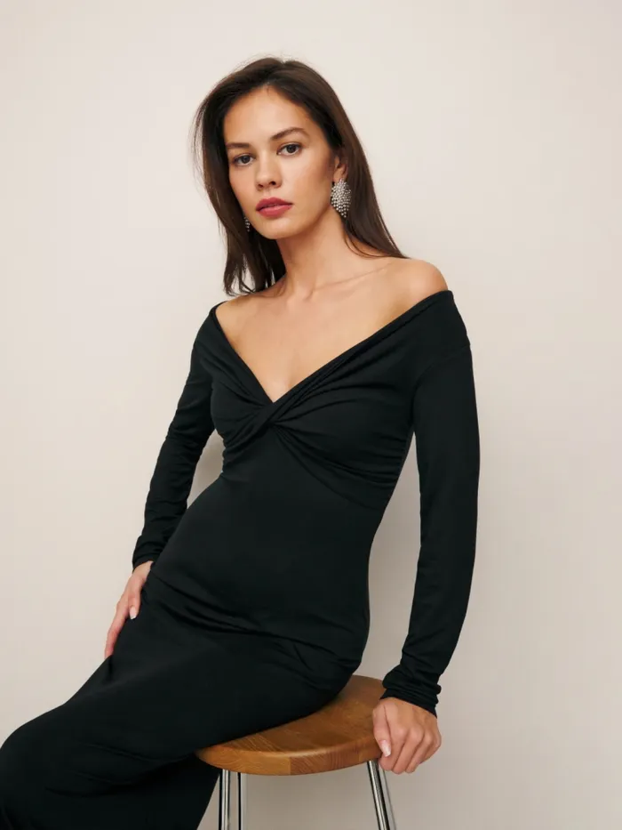 Reformation Dresses Bodie Knit Dress Black 8211 Women