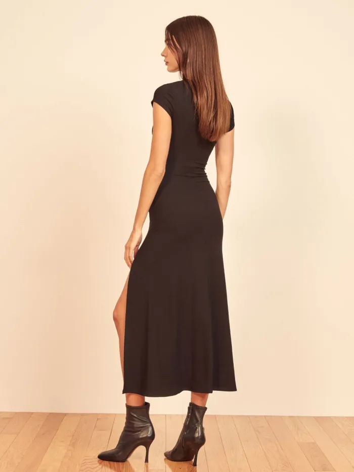 Reformation Dresses Brecken Knit Dress Black 8211 Women