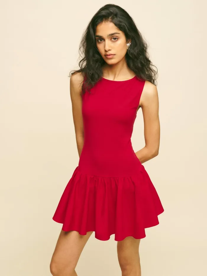 Reformation Dresses Defina Knit Dress Cherry 8211 Women
